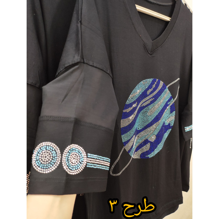 بلوز زنانه مشکی نخی