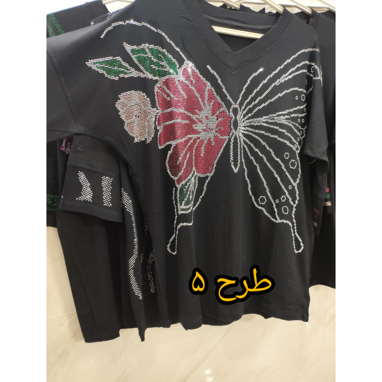 بلوز زنانه مشکی نخی تابستانی