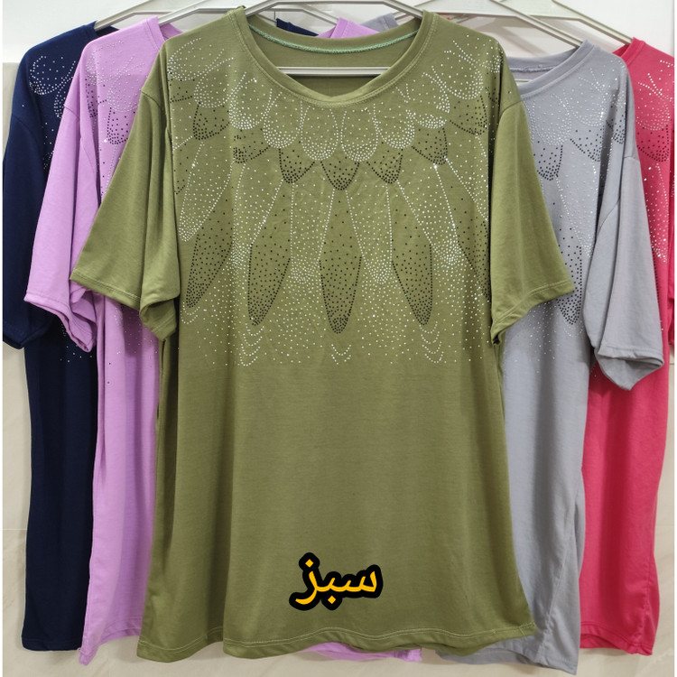 تیشرت زنانه نخ پنبه سایز بزرگ