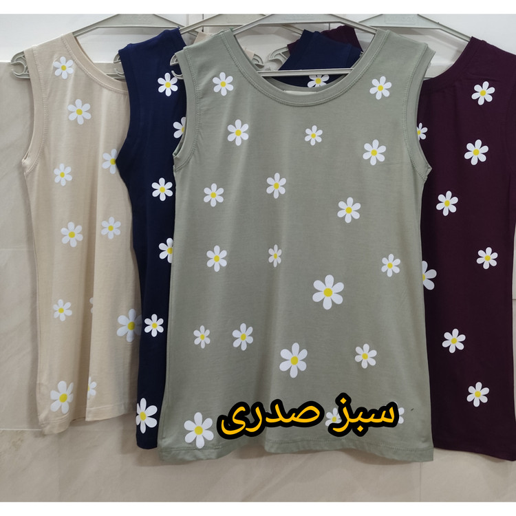 تاپ زنانه آستین حلقه ای جنس نخ پنبه