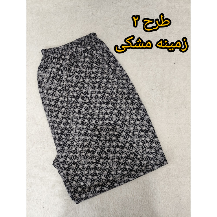 شلوار راحتی طرح دار زنانه نخ پنبه بزرگ