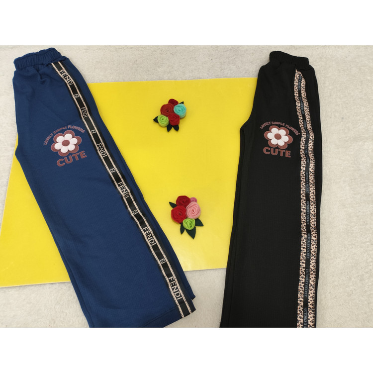 شلوار راحتی دخترانه کمرکش بغل نوار مدل بگ