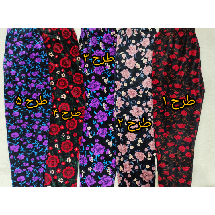 شلوار مخمل گل دار زنانه