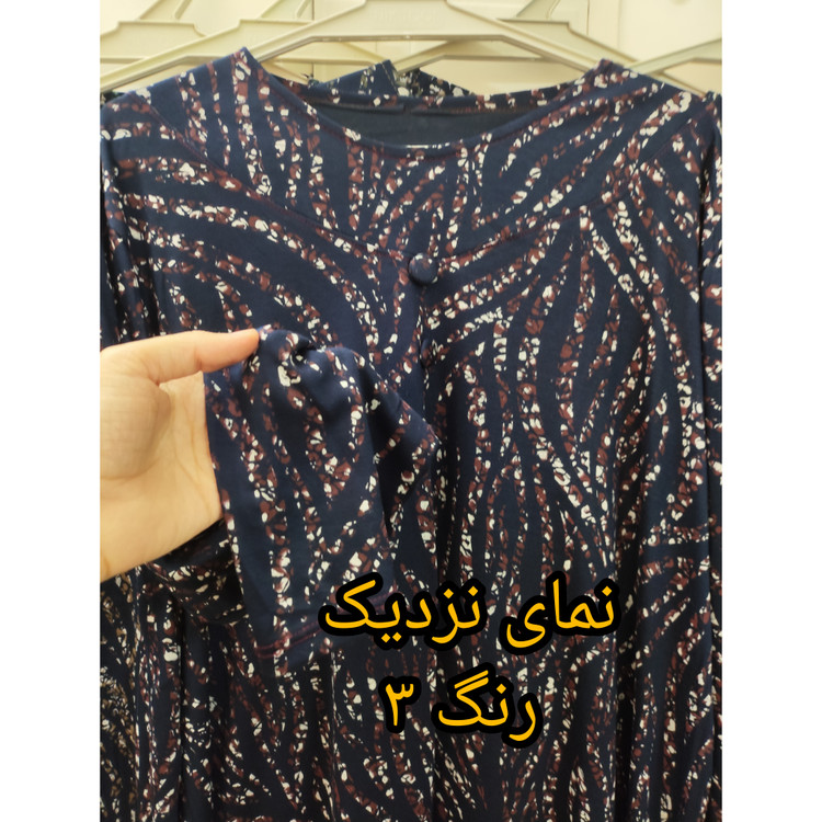 تونیک زنانه آستین بلند یقه گرد پیله دار